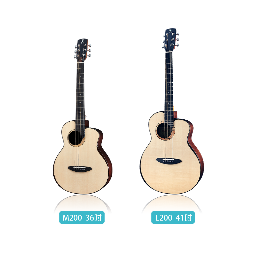 aNueNue aNueNue / 200原創系列 全單旅行木吉他/全單木吉他(月亮雲杉木)(原聲款/插電款)(M200/L200/M200E/L200E) 彩虹人官方認證 第 2 張圖片｜三峽吉他 / Bass