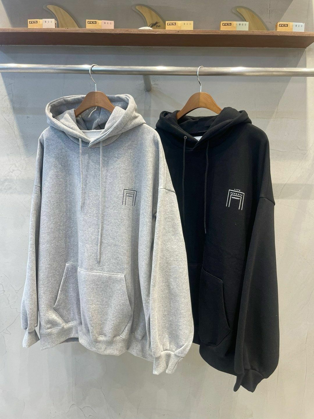 OverSize英文字連帽衛衣(薄抓毛底) UNSTANDARD-050T