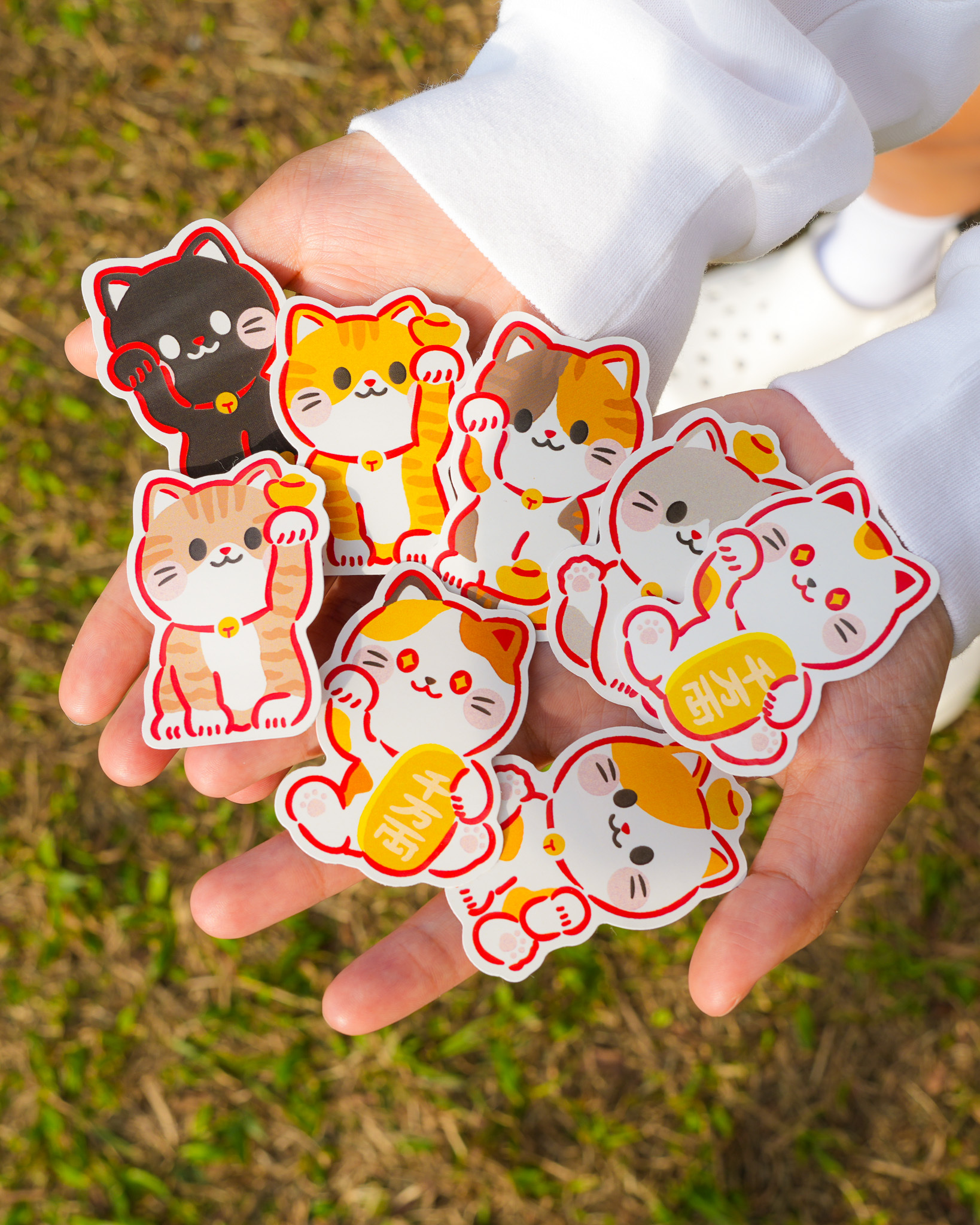 八小福招財貓貼紙包