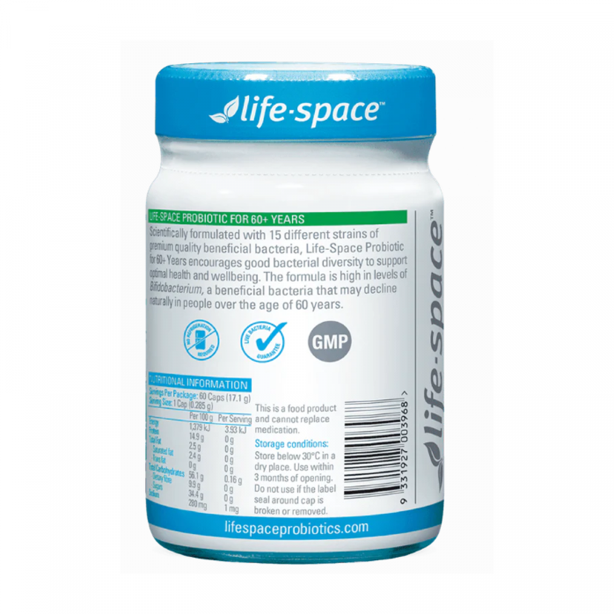 life-space - 益倍適 長青益生菌60+year 60粒膠囊 【平行進口】