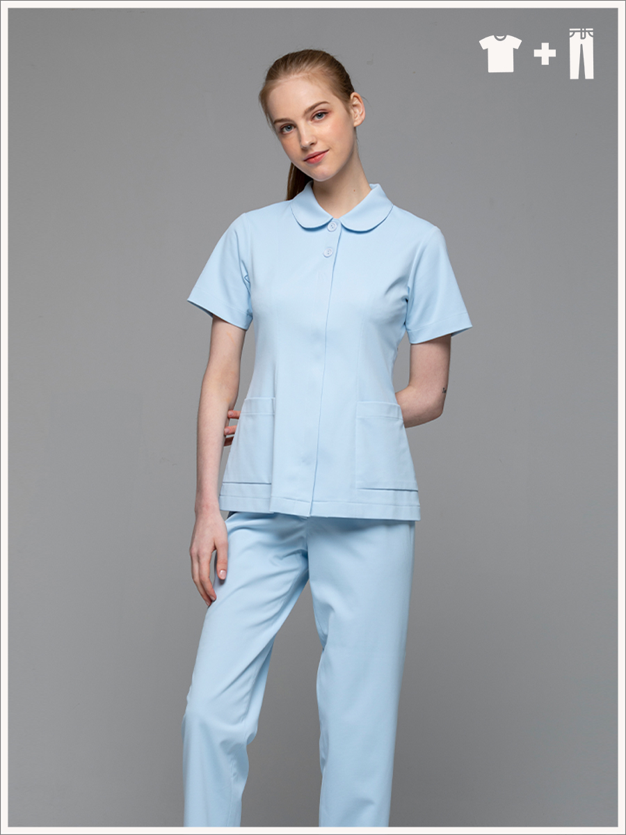 【整套販售】A204-B0 女護理套裝-A科技布-寶寶藍