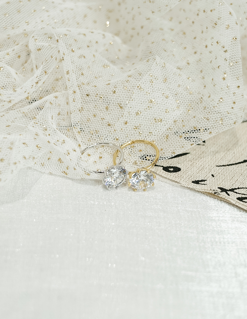 925 純銀10mm八爪施華洛世奇單鑽戒指