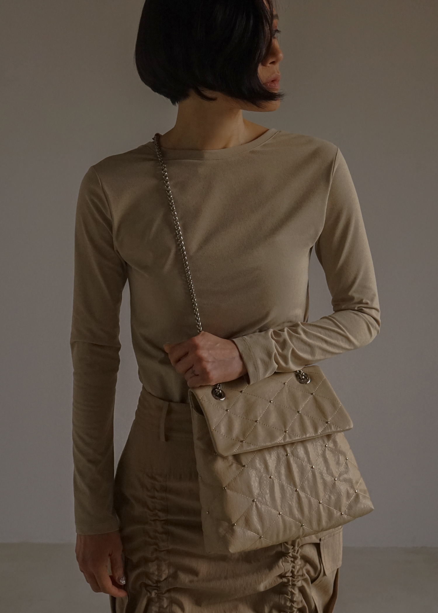 Kwani Lozenge Studded Bag Small