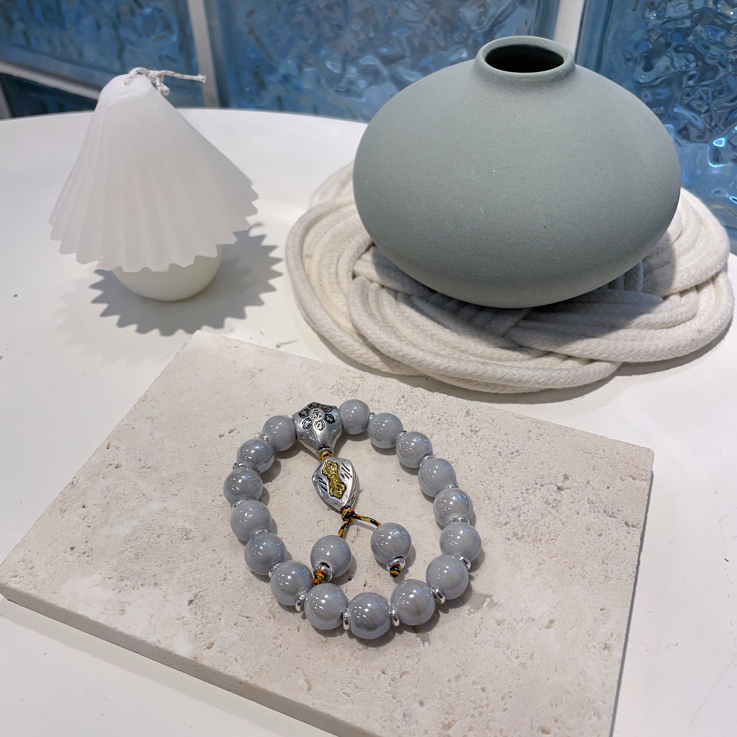 雍和宮香灰瓷手串(灰色)