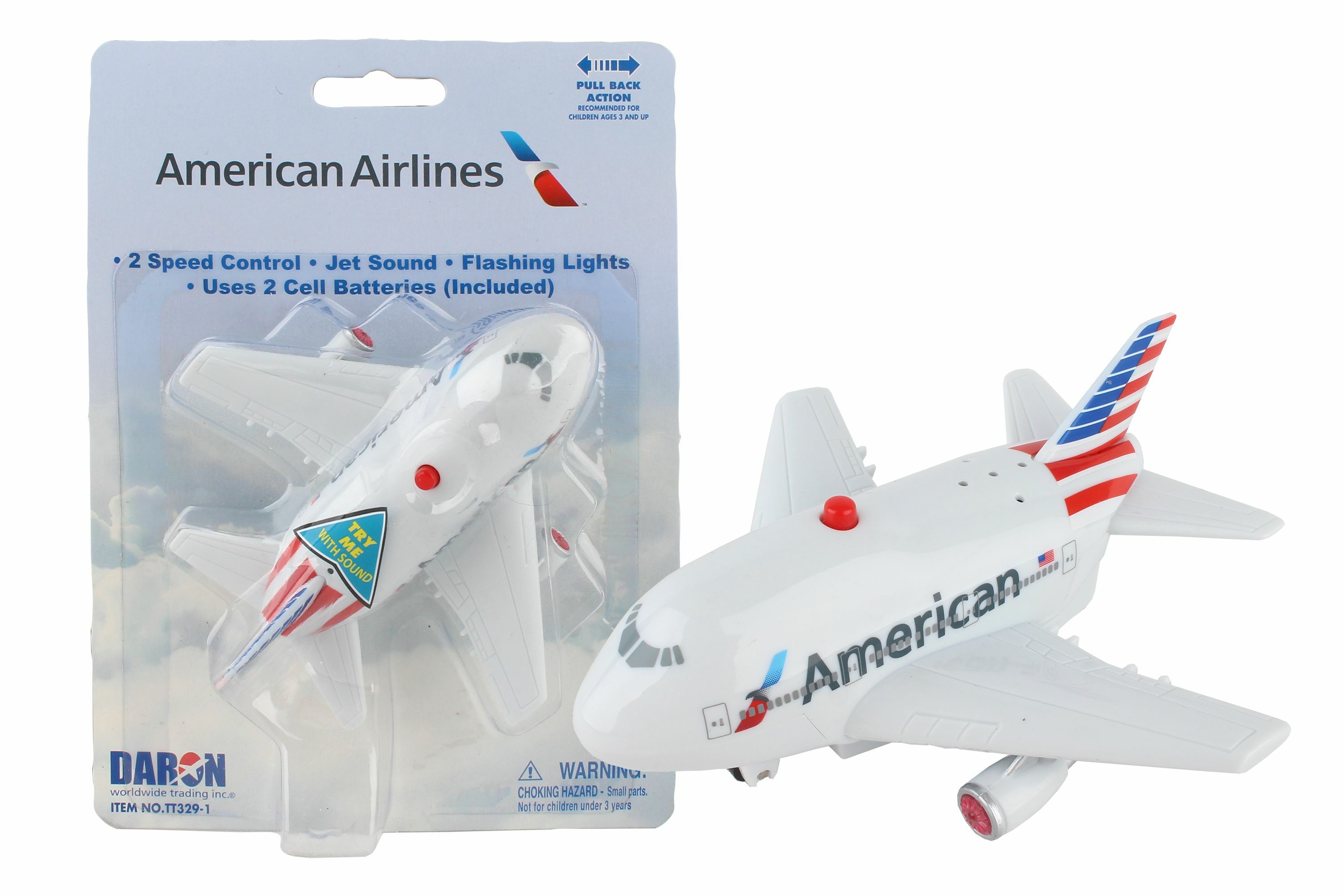 美國航空 聲光迴力飛機玩具