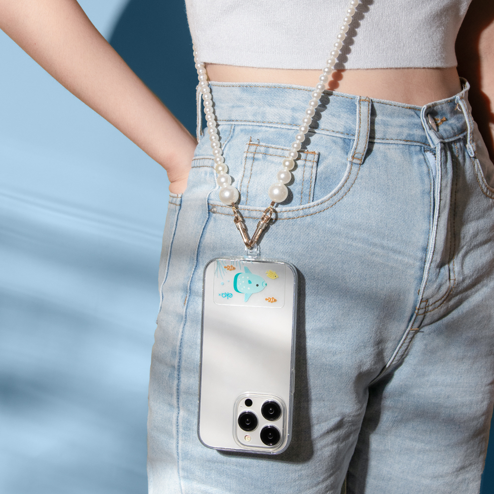 透明系通用手機掛繩夾片