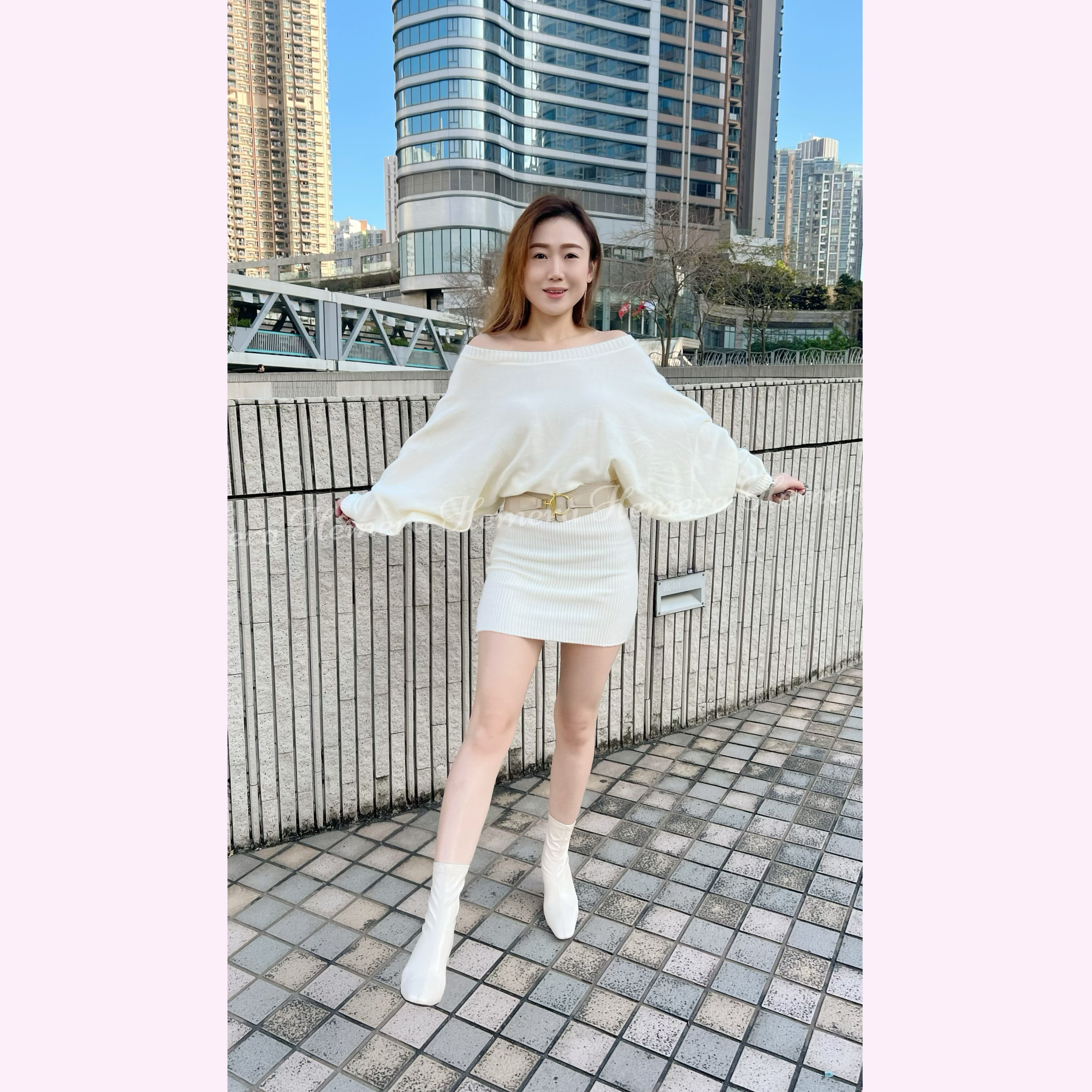 DR24W0106 簡約顯瘦連身裙連腰帶