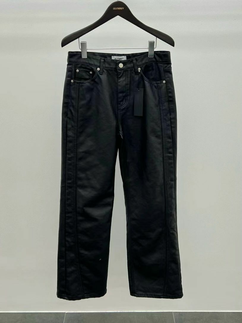 淨色合成皮鬆身褲 LIL-020P