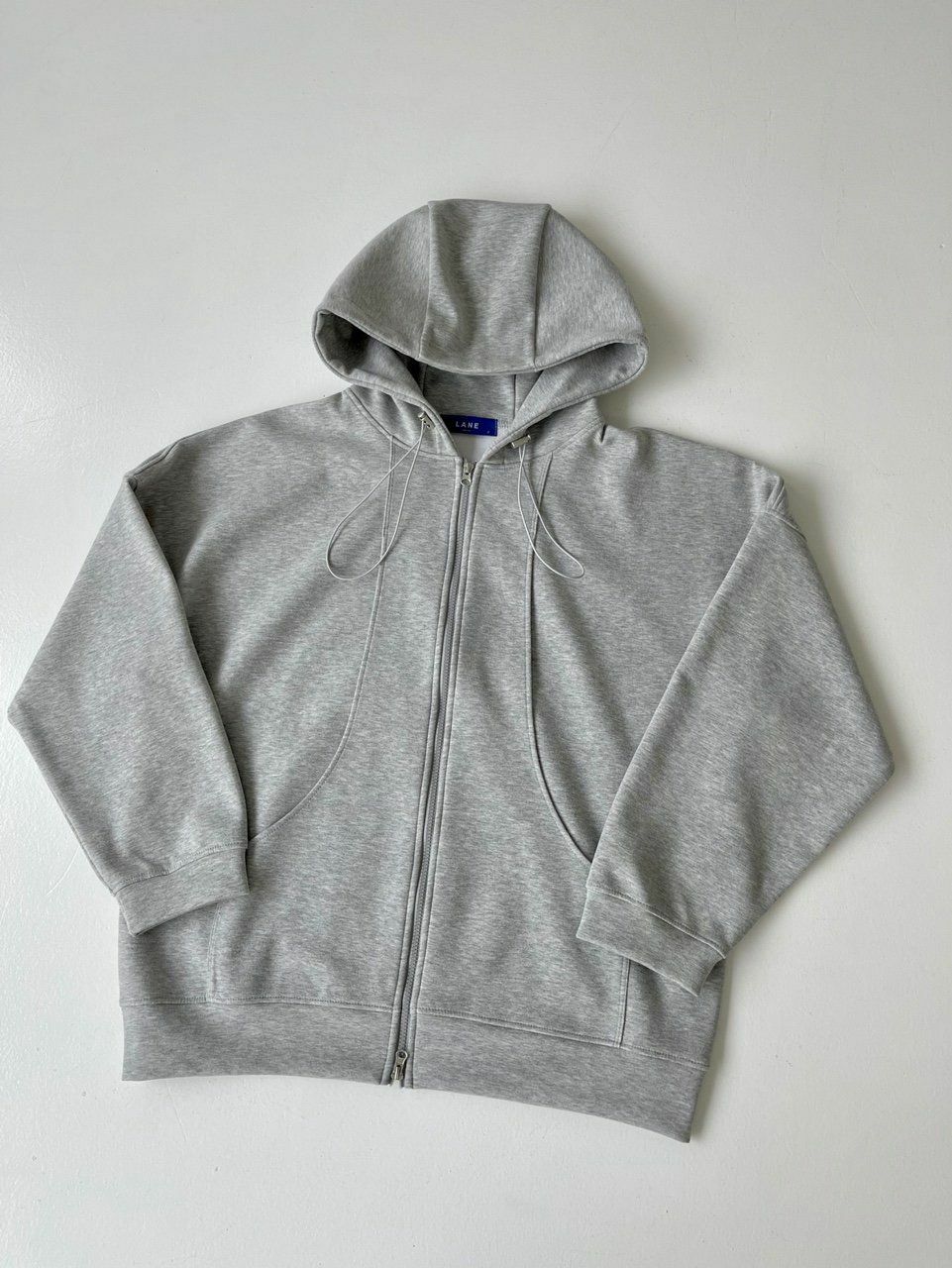 淨色連帽拉鍊外套(薄抓毛底) LANE-036JK