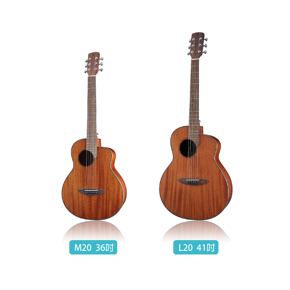 aNueNue aNueNue / 20原創系列 面單旅行木吉他/面單木吉他(非洲桃花心木)(原聲款/插電款)(M20/L20/M20E/L20E) 彩虹人官方認證 第 2 張圖片｜三峽吉他 / Bass