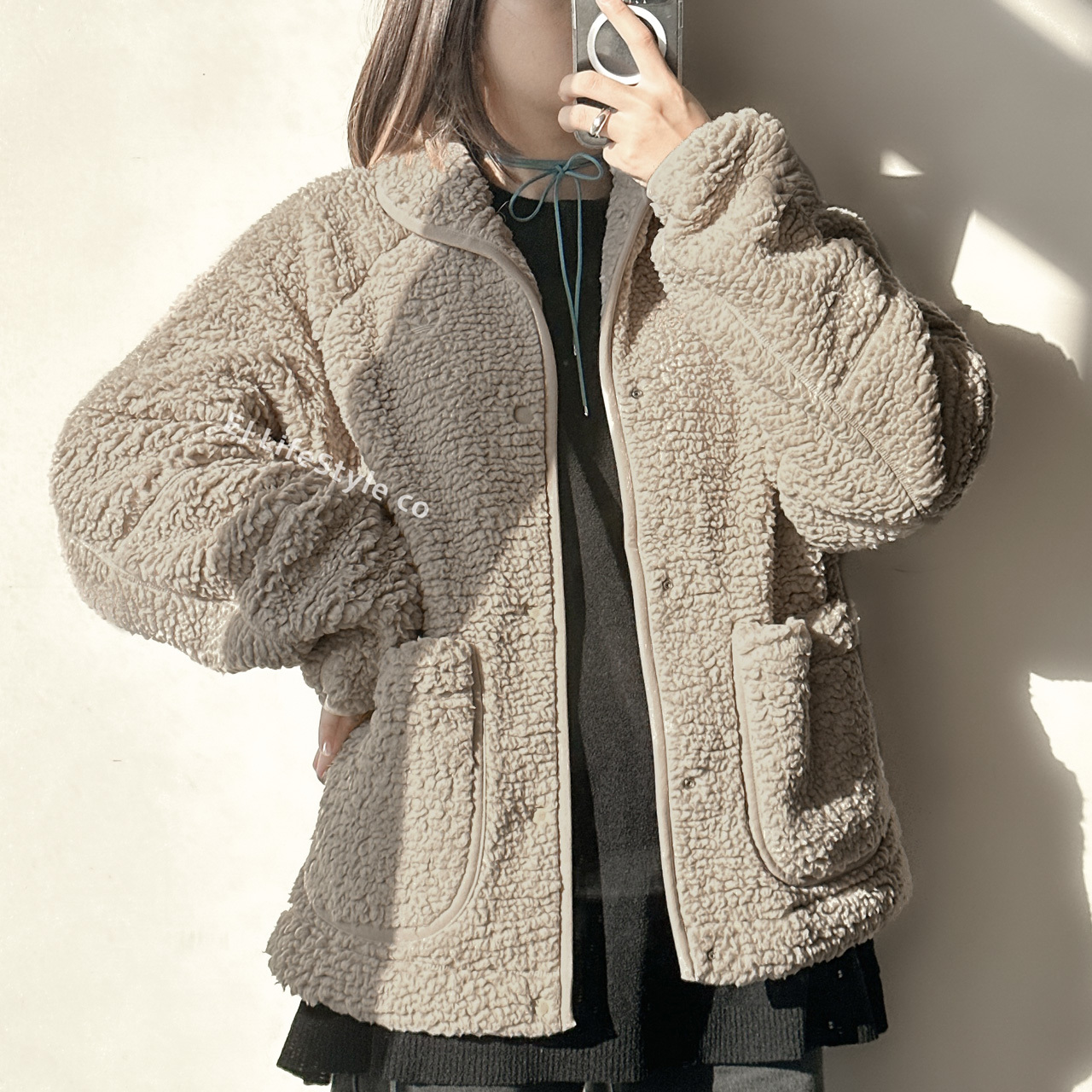 ADIDAS ADV DTC FZ FLCE 絨毛 外套 羊羔毛 男女款 卡其 IL5169 灰藍 IJ0716 / 現貨