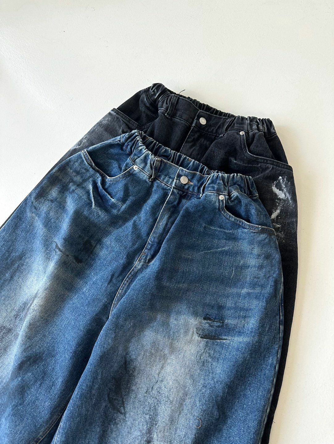 仿污洗水鬆身牛仔褲 LANE-037J