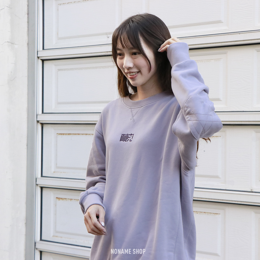 NIKE NAI-KE CREW 大學T 耐克 灰紫 (男款)