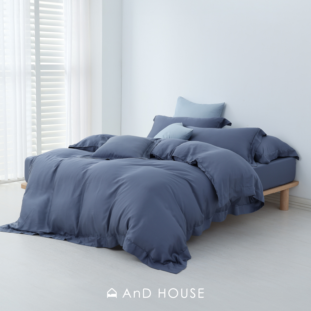 80支天絲｜100%萊賽爾｜霧藍色｜單品&床包被套組