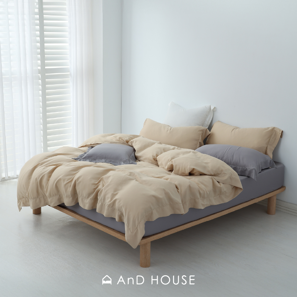 80支天絲｜100%萊賽爾｜卡其裸｜單品&床包被套組