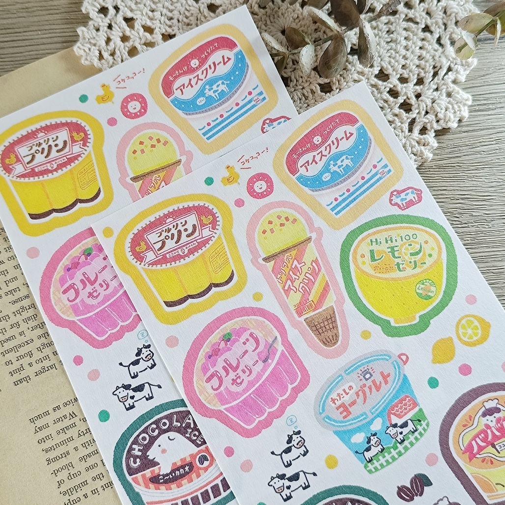 日本古川紙工．ﾚﾄﾛ日記 復古日記系列 大張和紙貼紙 共三款