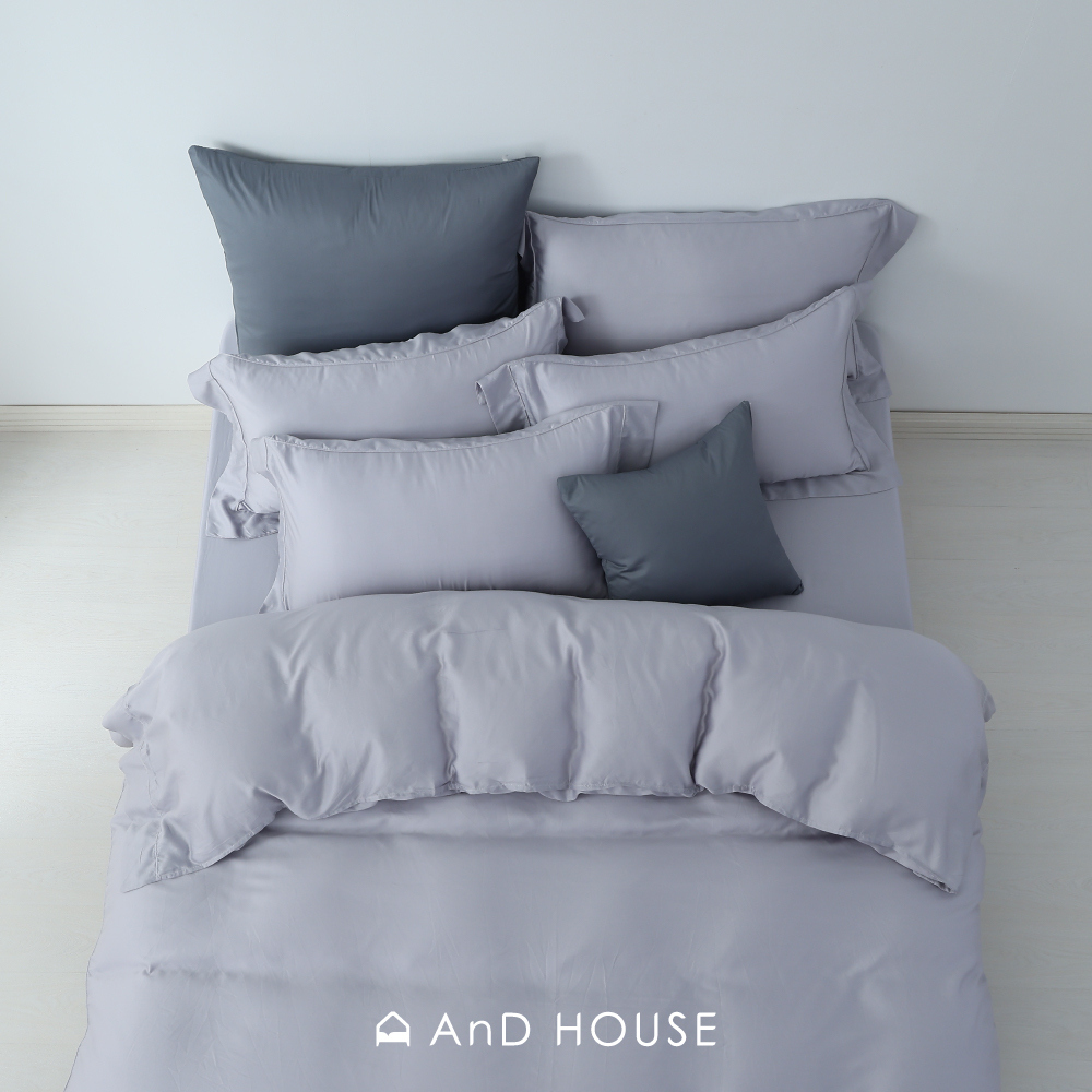 80支天絲｜100%萊賽爾｜淺灰藍｜單品&床包被套組