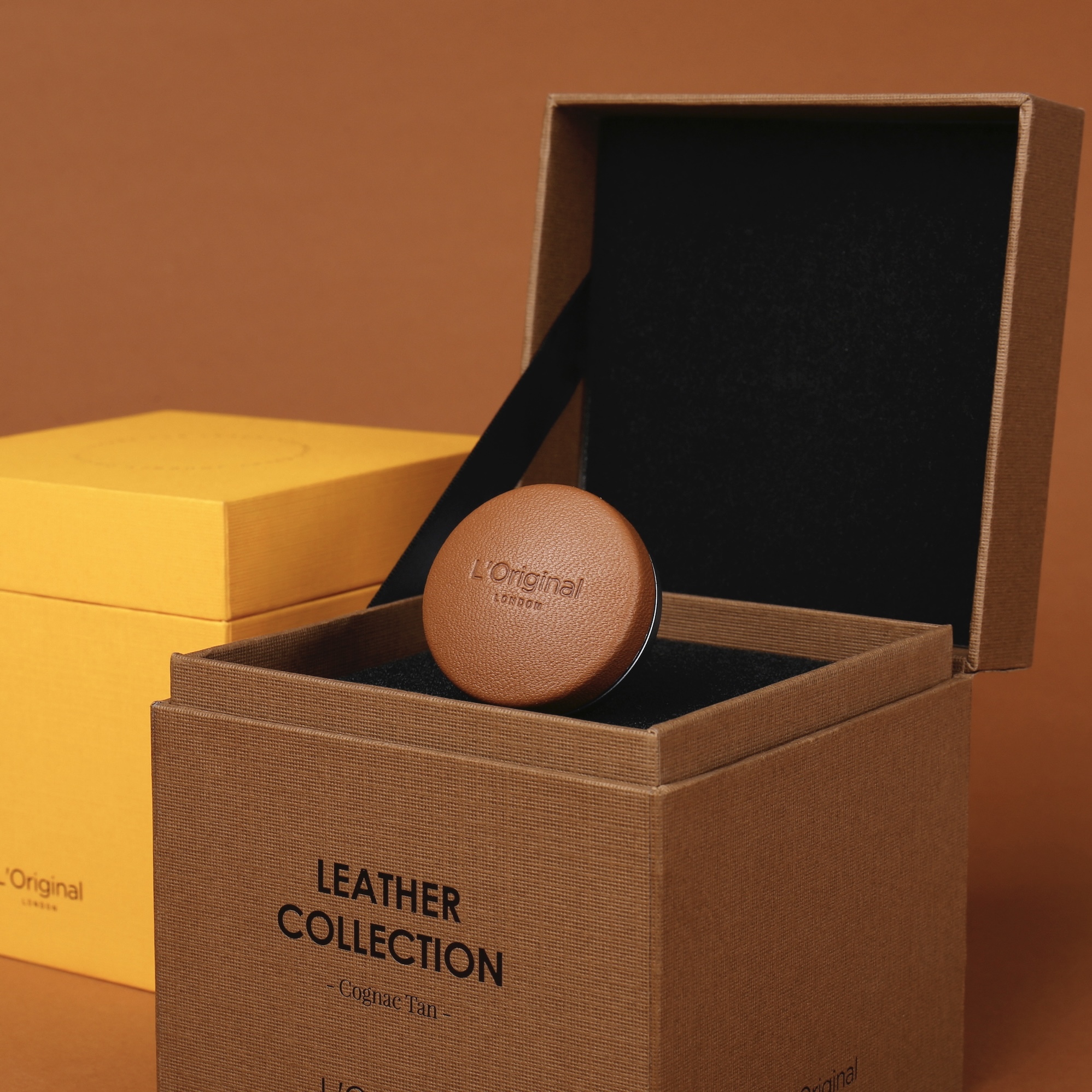 英國L'Original皇家小羊皮車用香氛禮盒｜干邑棕【總代理】