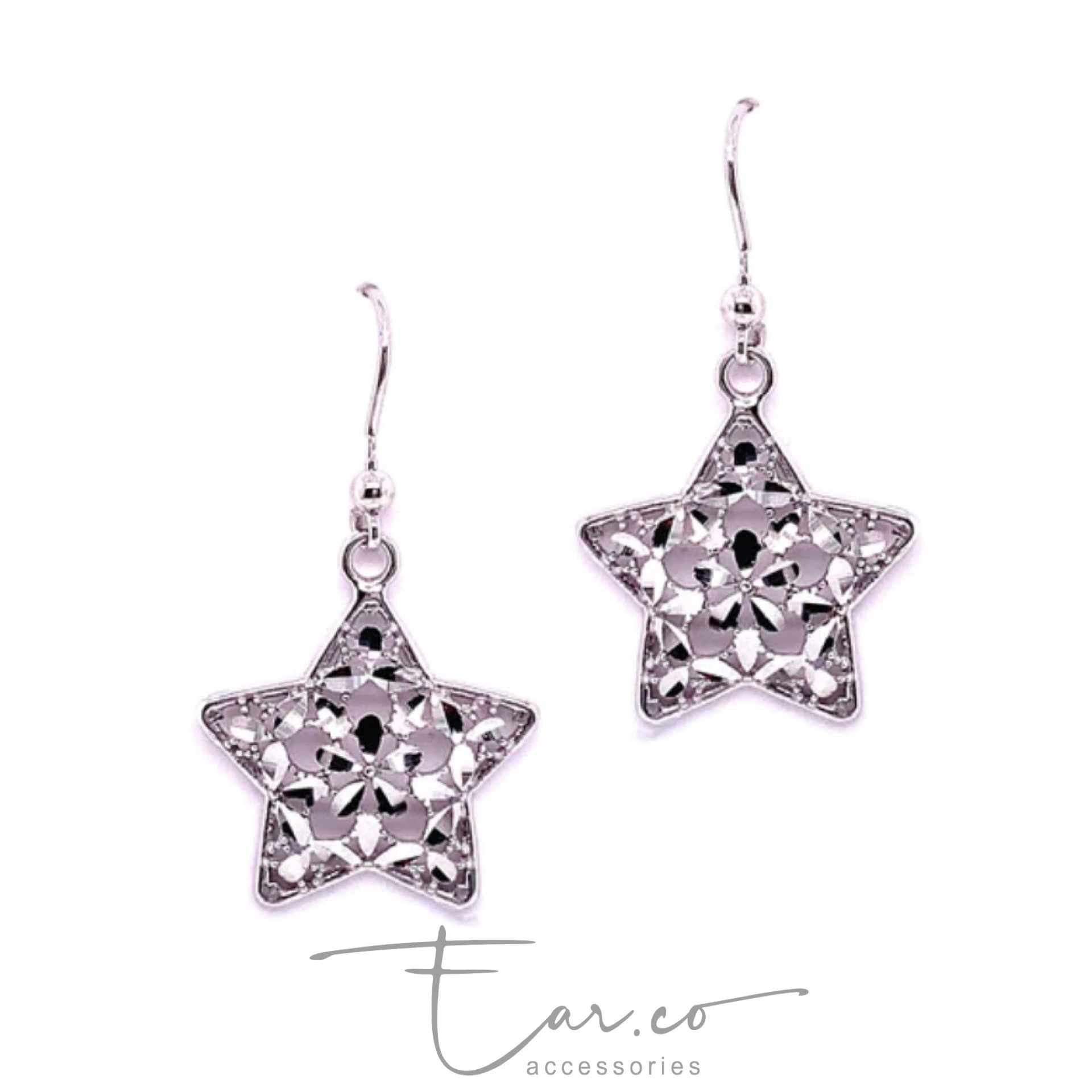意大利通花星星設計耳環/頸鏈 [ITALY SILVER🇮🇹]