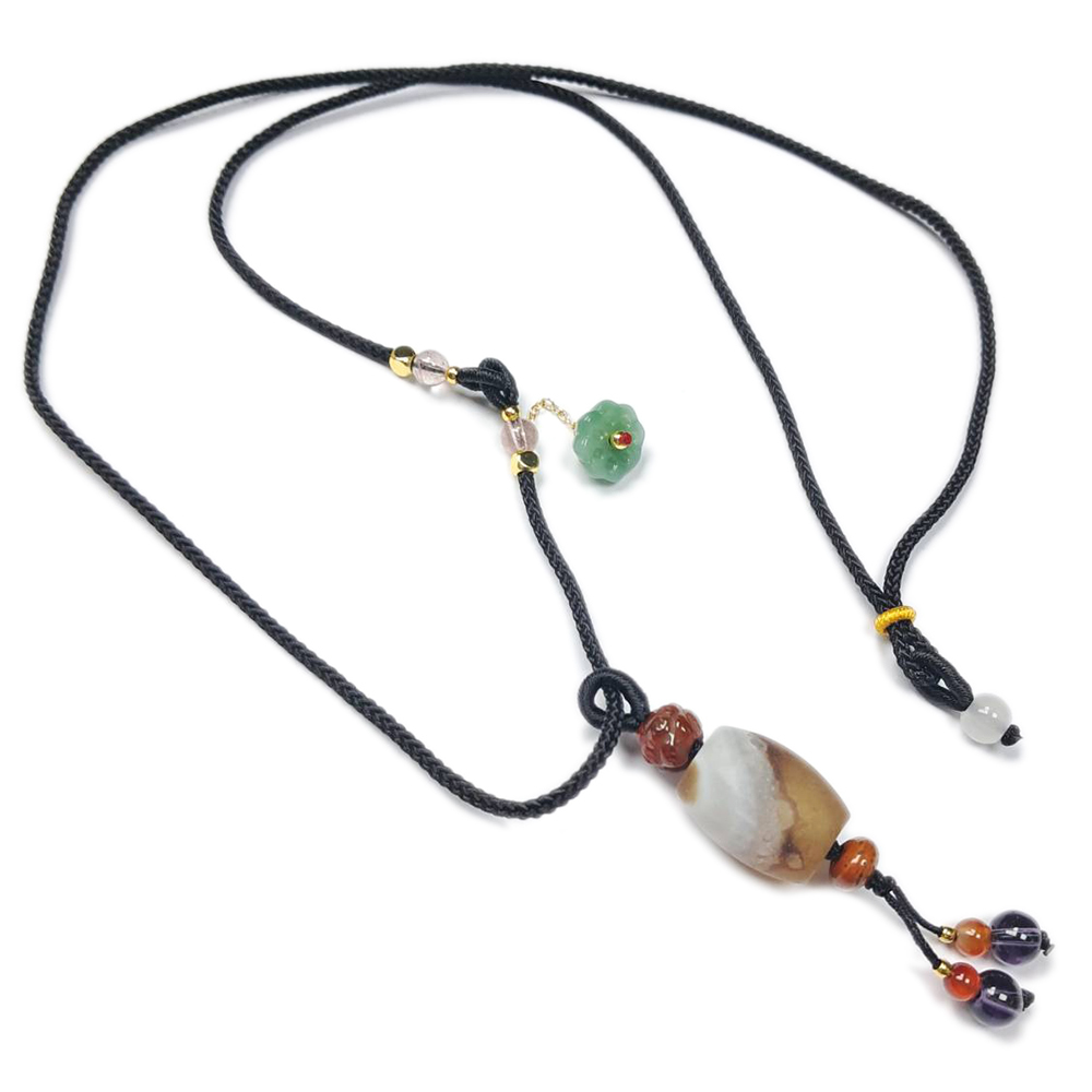 藥師珠鼓珠&中國結項鍊【十方】153213