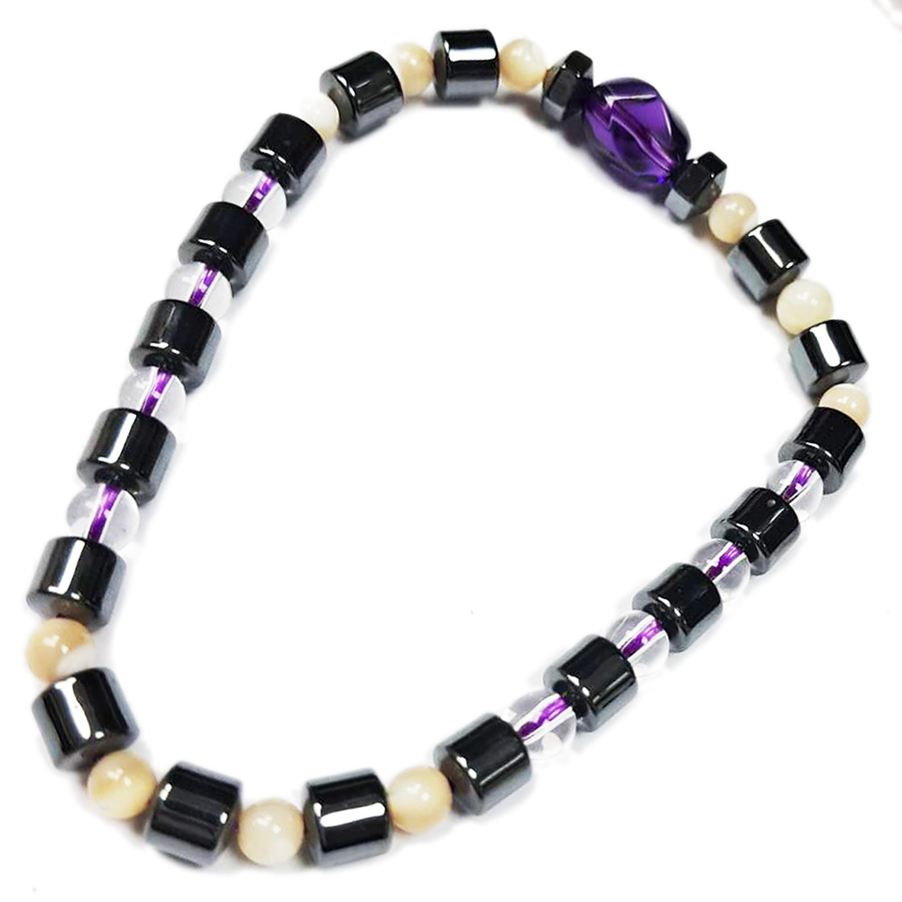 紫晶&硨磲&健康石手珠5mm【十方】153220