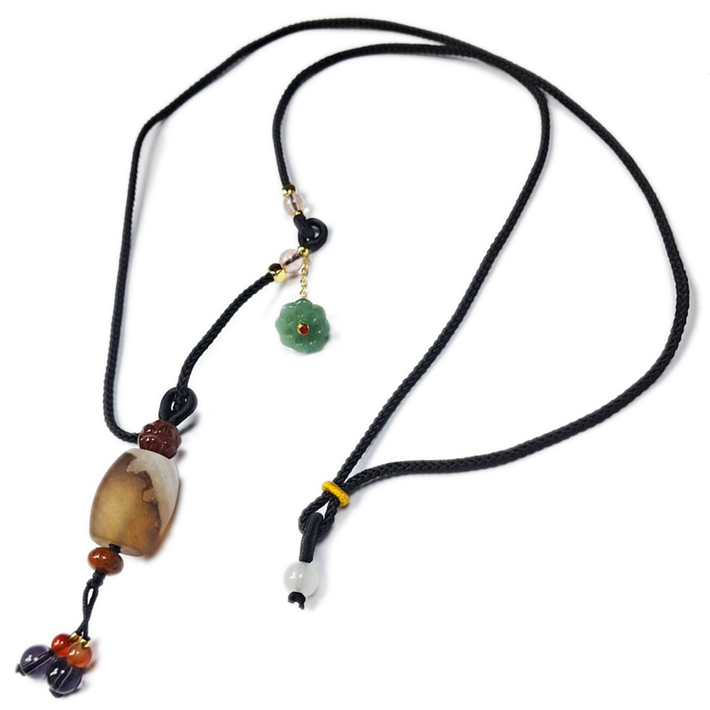 藥師珠鼓珠&中國結項鍊【十方】153213