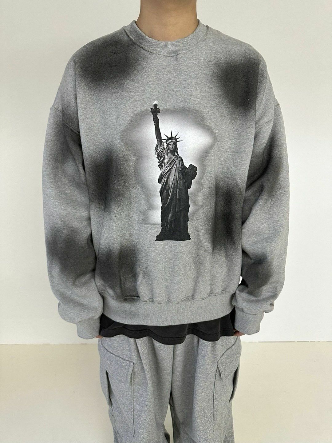 自由神像圖案衛衣(薄抓毛底)  LANE-042T