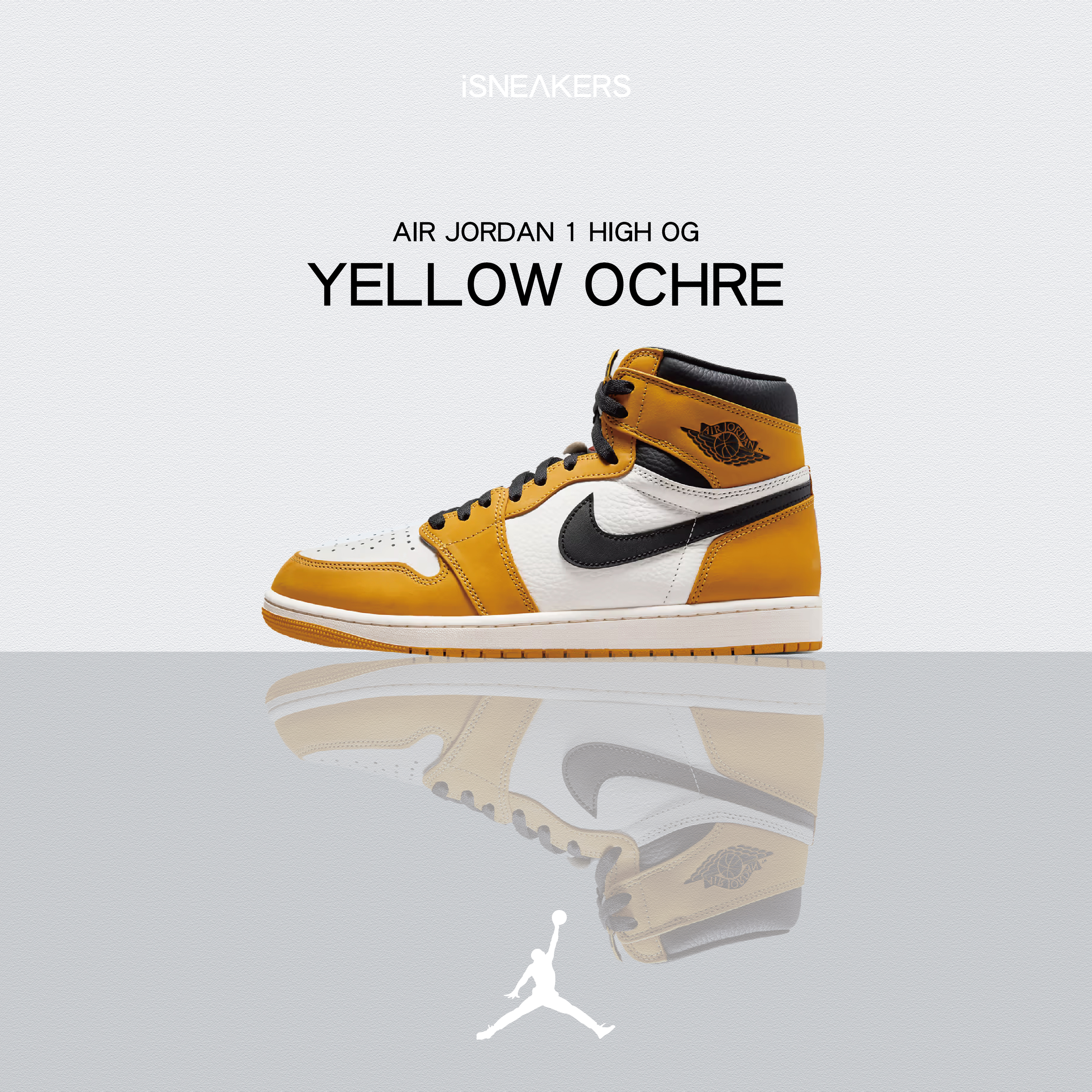 iSNEAKERS｜Air Jordan 1 High OG "Yellow Ochre" 黑黃 DZ5485-701