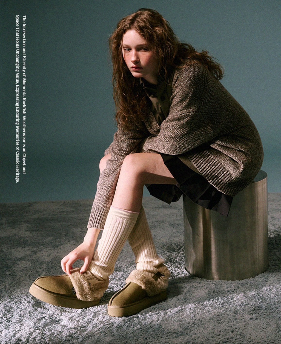 【Rockfish Weatherwear】韓國限定 英國 麂皮毛毛拖鞋 雪地靴