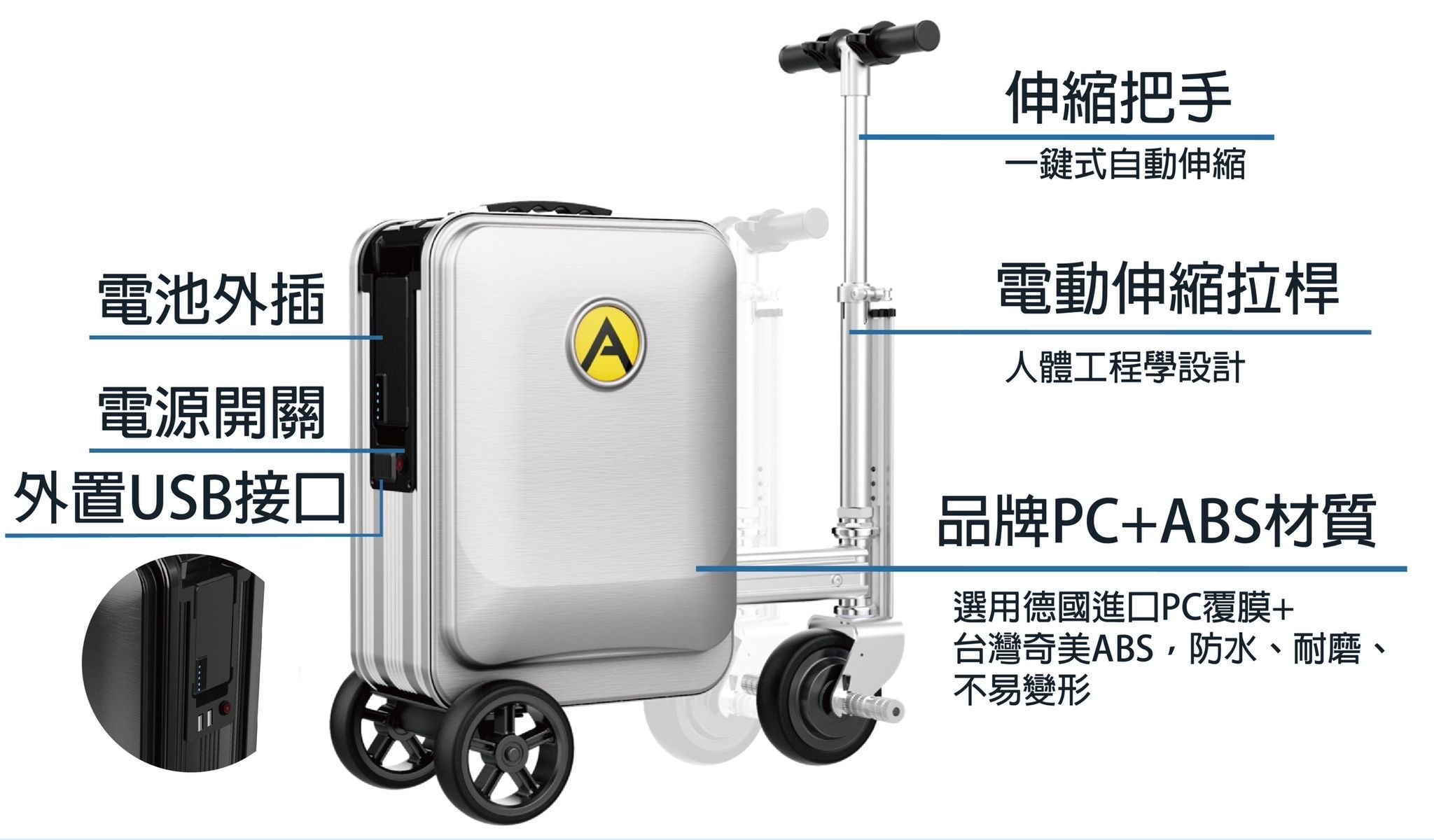 AIRWHEEL電動行李箱SE3S