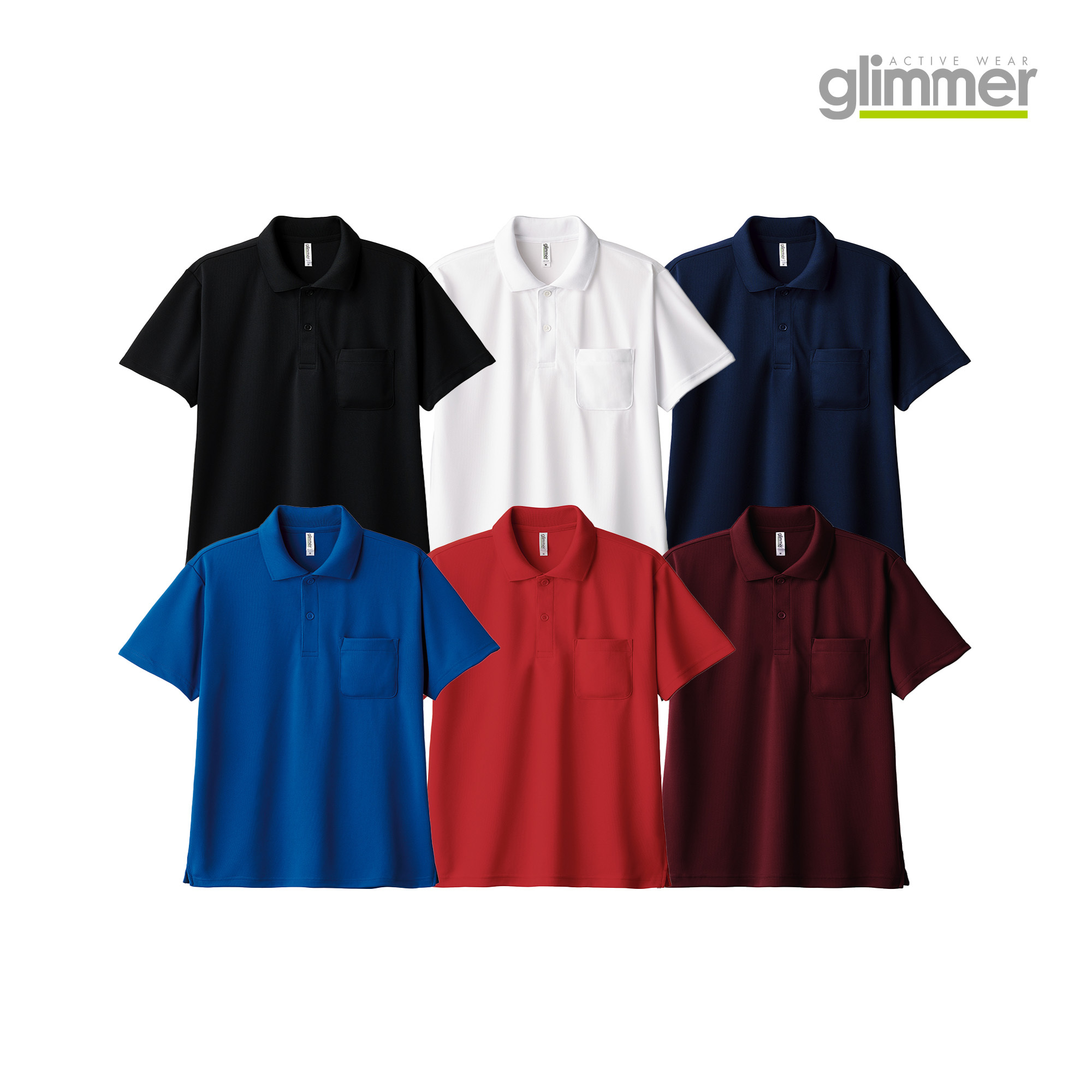 日本 glimmer 4.4oz 330 AVP 抗UV機能口袋POLO衫