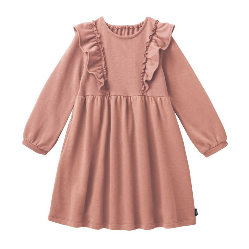 日系木耳花邊造型連衣裙 3色 110-170cm