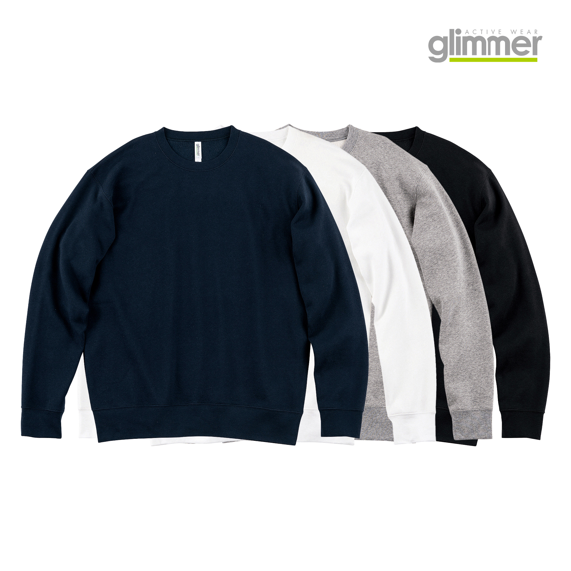 日本 glimmer 10.0oz 346 AFC 重磅T-C內刷毛圓領大學Ｔ恤