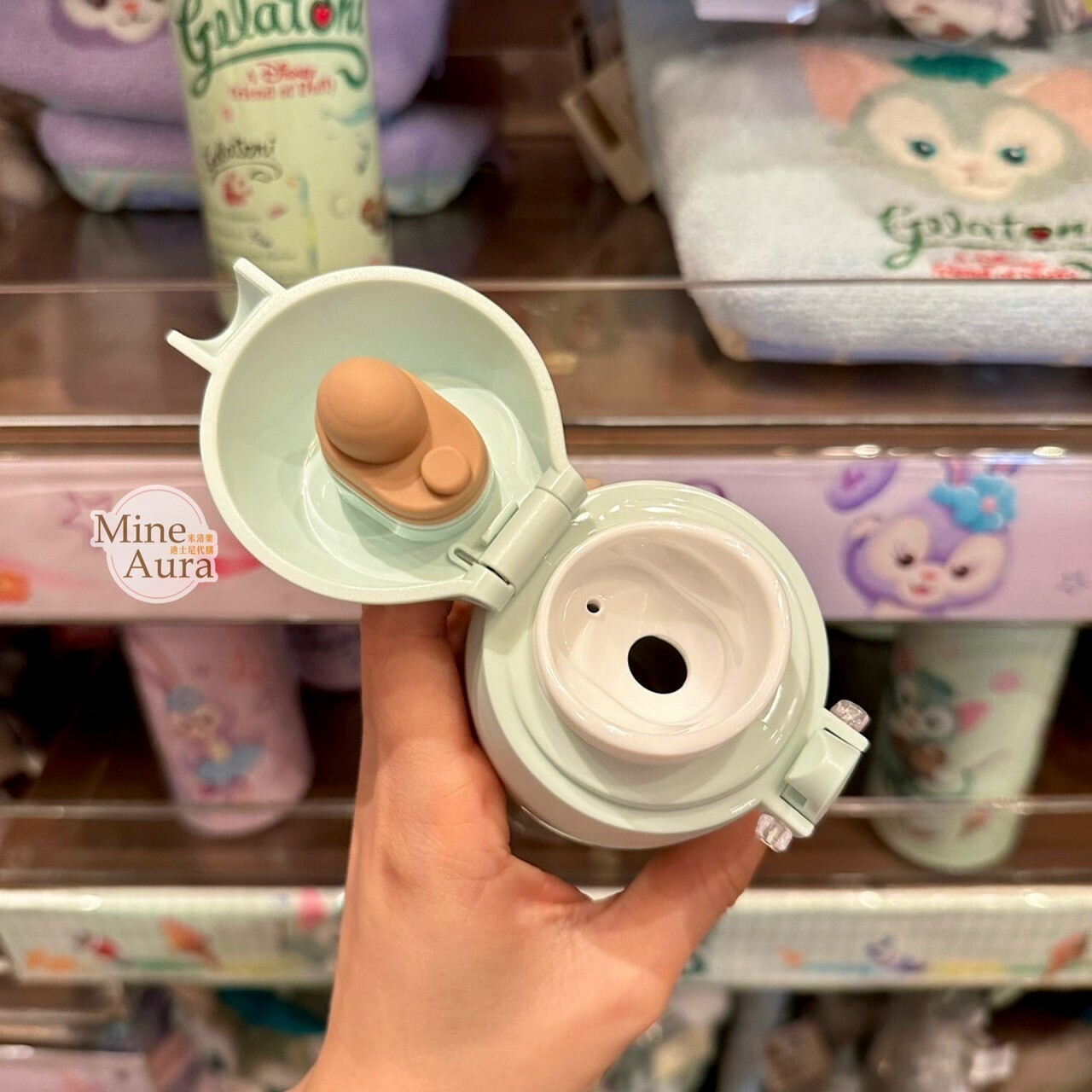 傑拉托尼 畫家貓 Gelatoni 綠色 保溫瓶 水壺 -香港迪士尼樂園