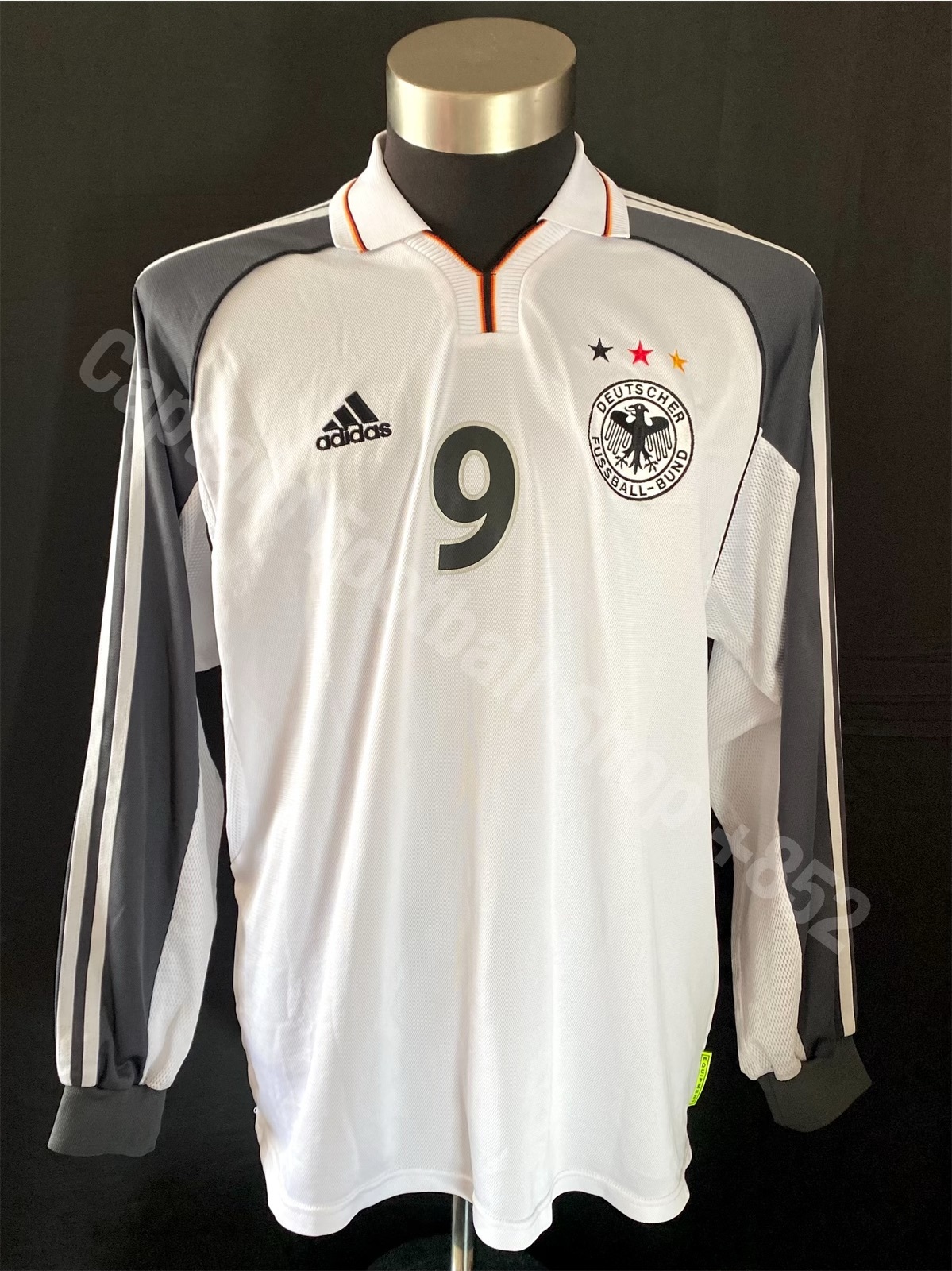(更衣室版) 德國 2000-2002 Adidas 主場長袖更衣室球員版球衣 #9