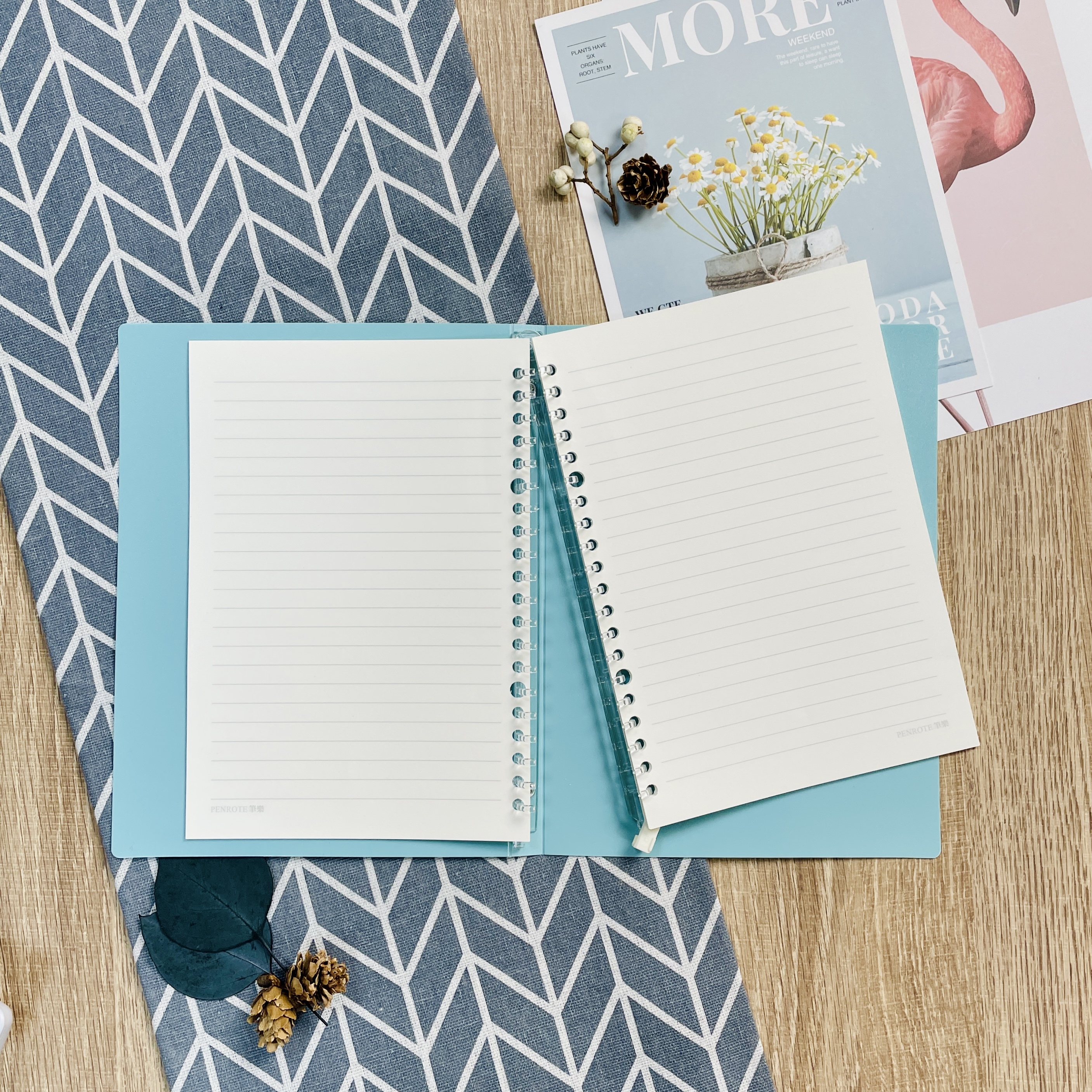 【PENROTE筆樂】柔色 A5 - 20孔活頁筆記本