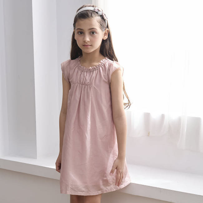 絲棉透氣洋裝 粉