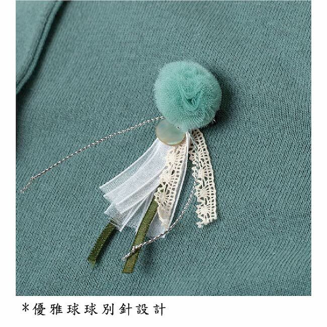 純棉線衫外套 綠