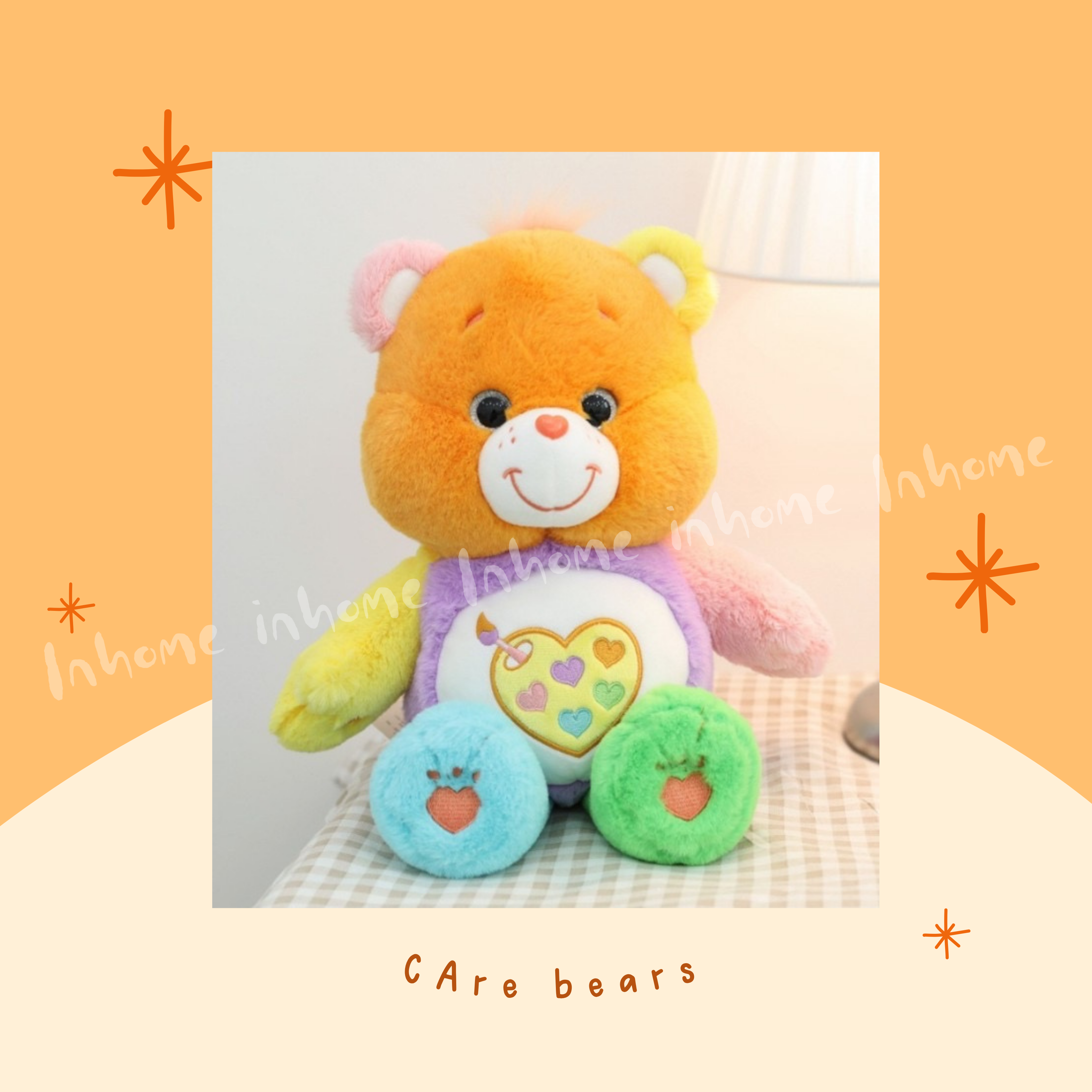 眼睛閃閃調色盤熊玩偶/吊飾🎨✨