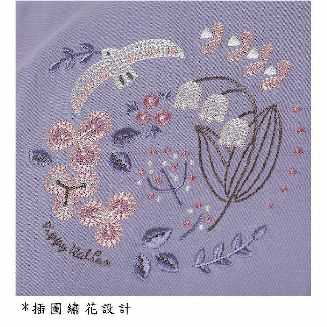 歐風印花針織上衣 紫