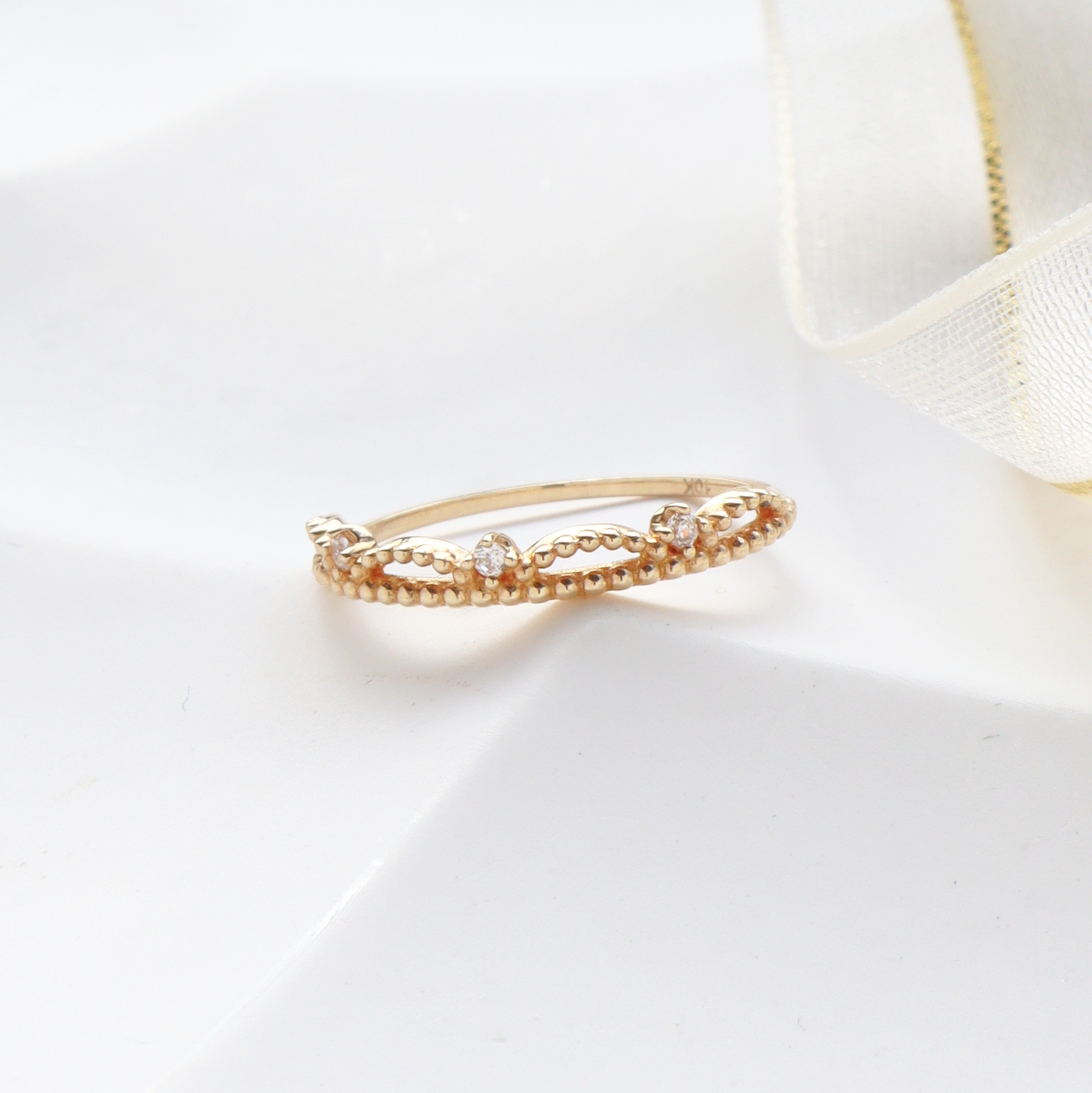 10K/宮廷風皇冠戒指