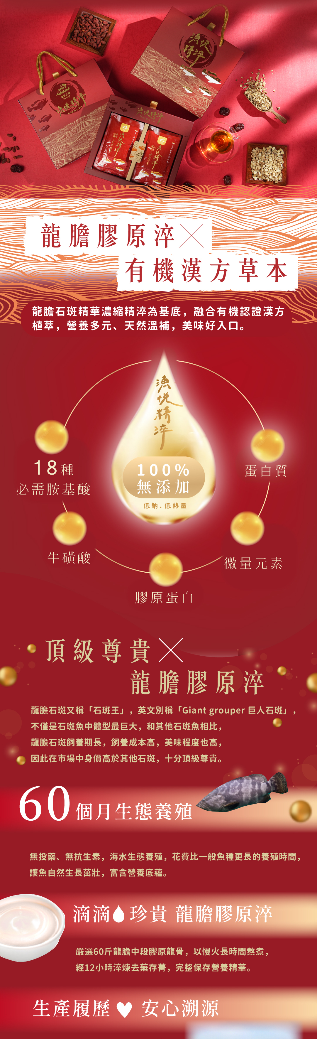 漁悅上桌 Dr. Fresh 漁悅精淬 漢方養氣石斑魚精華 年節送禮 禮盒