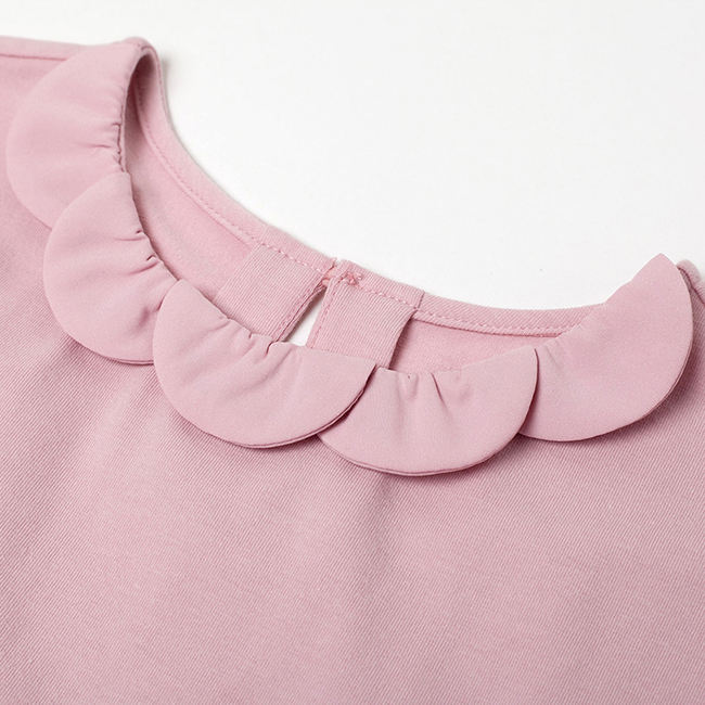 刺繡鉤花上衣 粉