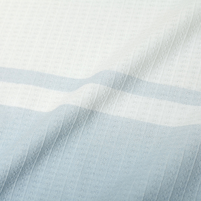 優雅百摺領上衣 藍