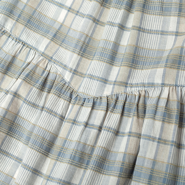 經典格紋洋裝 藍