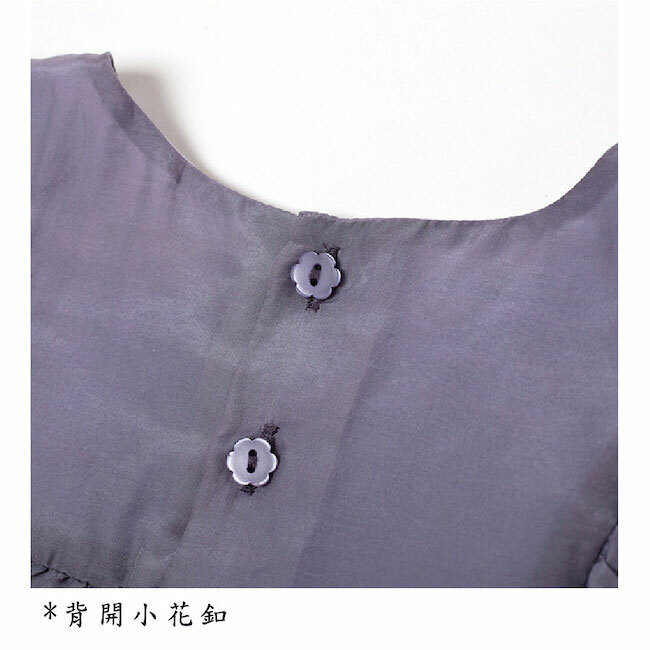 荷葉邊絲棉上衣 紫