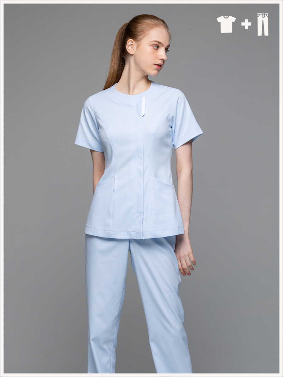 【整套販售】AS251-B0 女護理套裝-AS柔彈布-寶寶藍