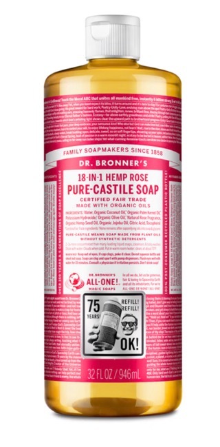 布朗博士有機玫瑰沐浴液32oz