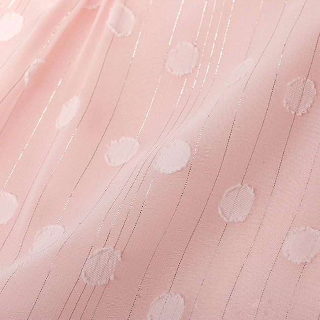 圓點飄逸低腰洋裝 粉