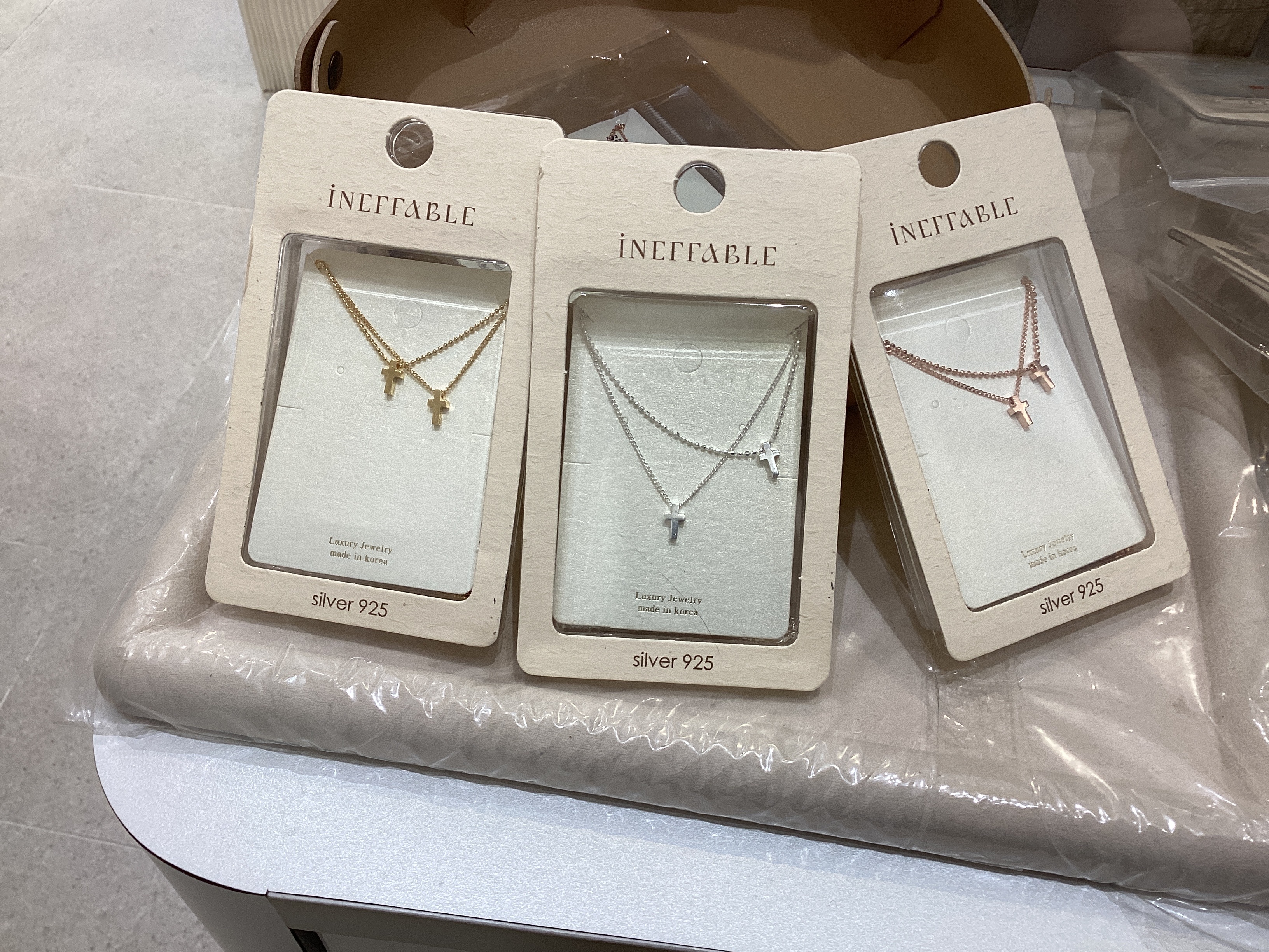 純銀頸鏈 svn57 雙行十字架